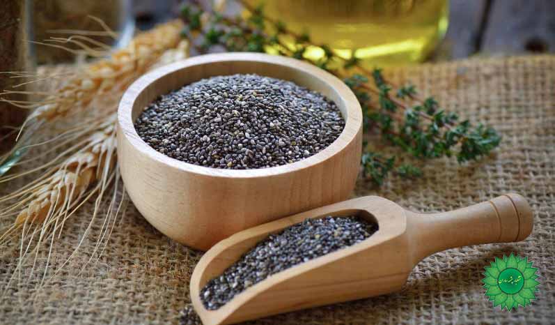 دانه چیا حاوی مواد معدنی کلسیم، منیزیم و فیبر و پروتئین